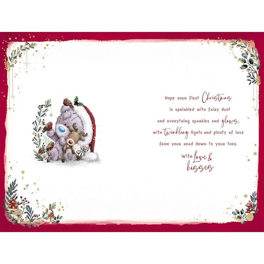 Baby Girl's 1st Christmas Me to You Bear Christmas Card Extra Image 1
